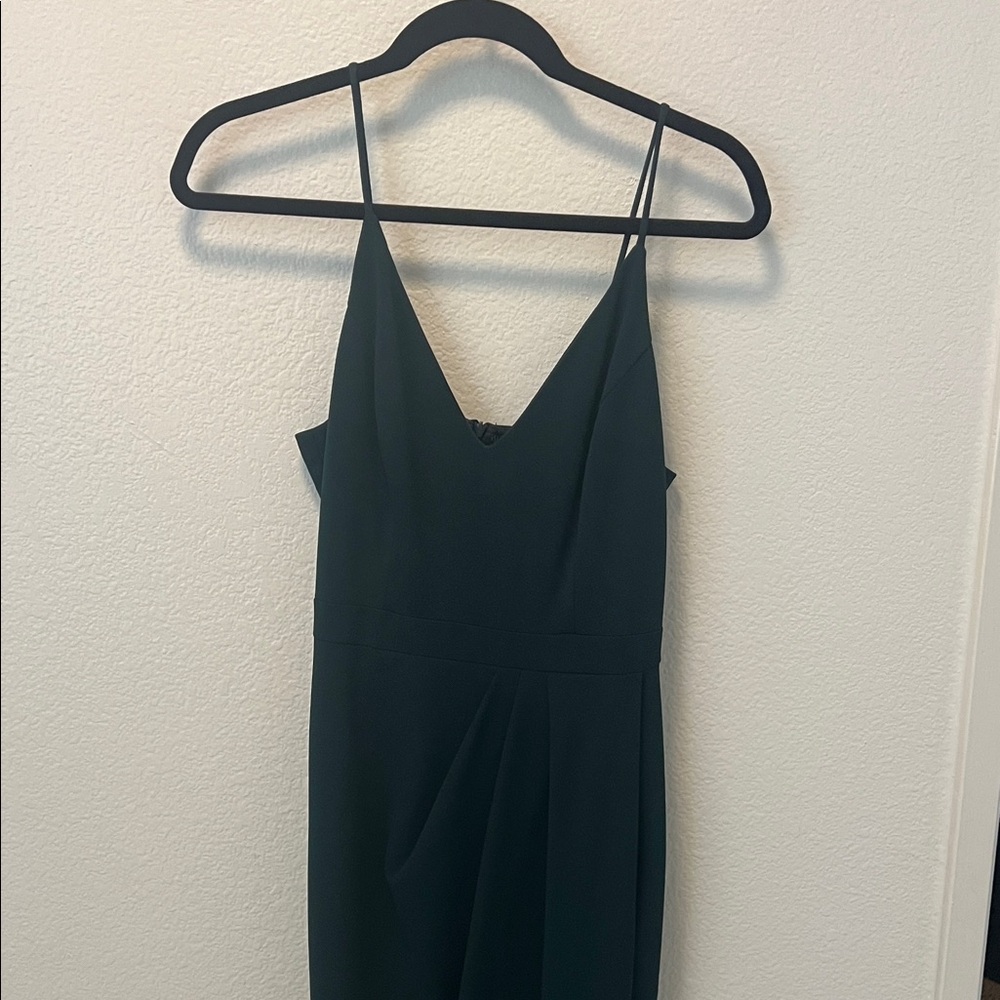 BHLDN Green Spaghetti Strap Dress